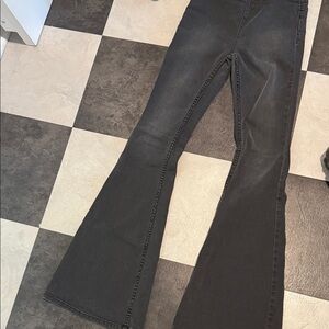 Free People Washed Black High-Rise Jeans
